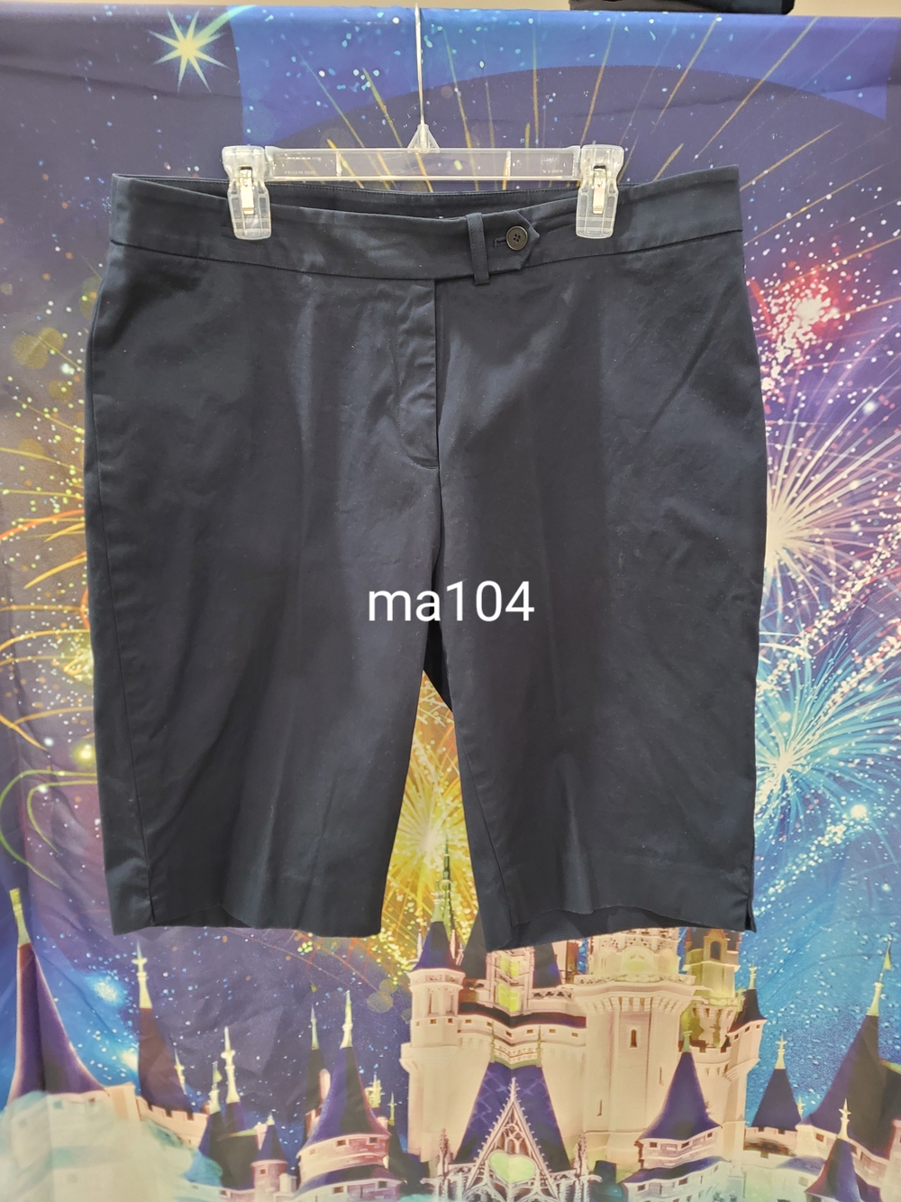 Jones New York Navy Flat-Front Bermuda Shorts